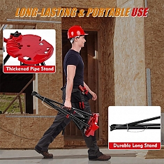 Переноска универсального складного трубного верстака-треноги с цепными тисками Remmers Tristand 1/8-6