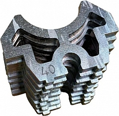 Редукционные вкладыши позиционера для сварки полиэтиленовых труб ПНДело Делатор-63, 2 зажима