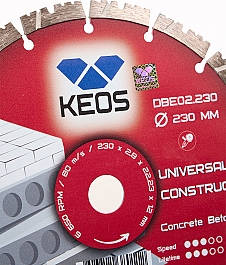 Сегменты диска алмазного сегментного Keos Universal Construction 230 мм